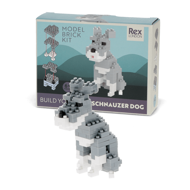 Rex London Build Your Own Dog Model Brick Kit - Schnauzer