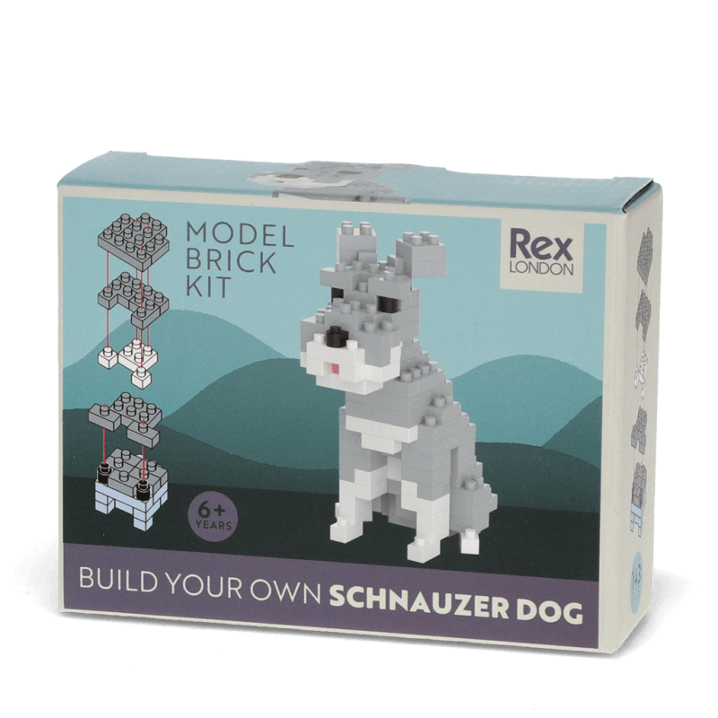 Rex London Build Your Own Dog Model Brick Kit - Schnauzer