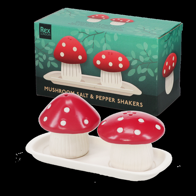 Rex London Ceramic Salt And Pepper Shakers - Mushroom