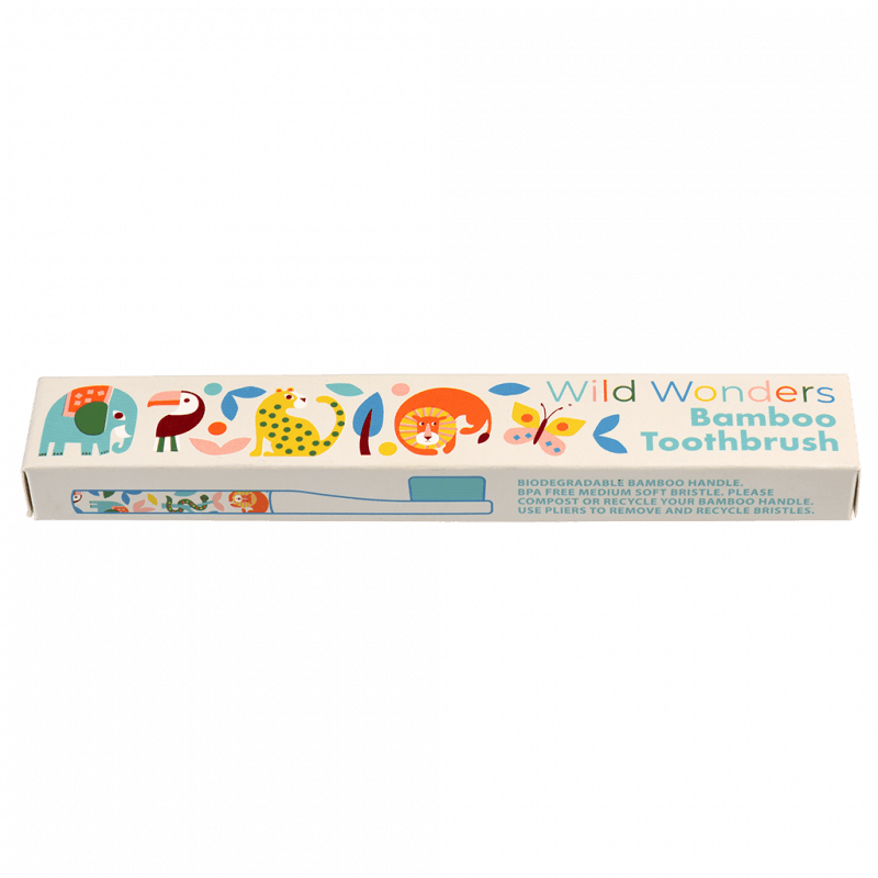 Rex London Children's Bamboo Toothbrush - Wild Wonders