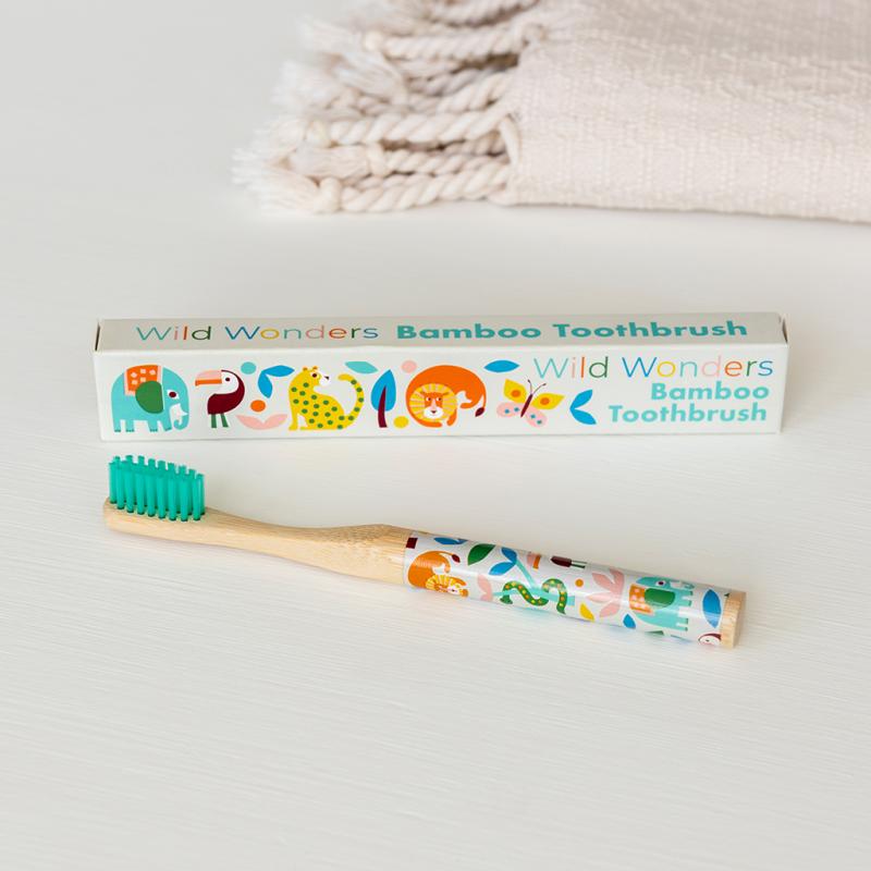 rex london Children's bamboo toothbrush - Wild Wonders