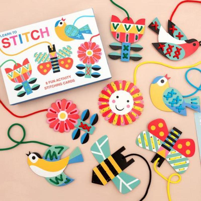 Rex London Children's Cardboard Stitching Kit - Learn To Stitch Activity