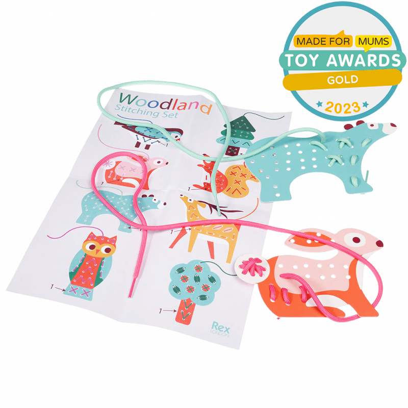 Rex London Children's Cardboard Stitching Kit - Woodland