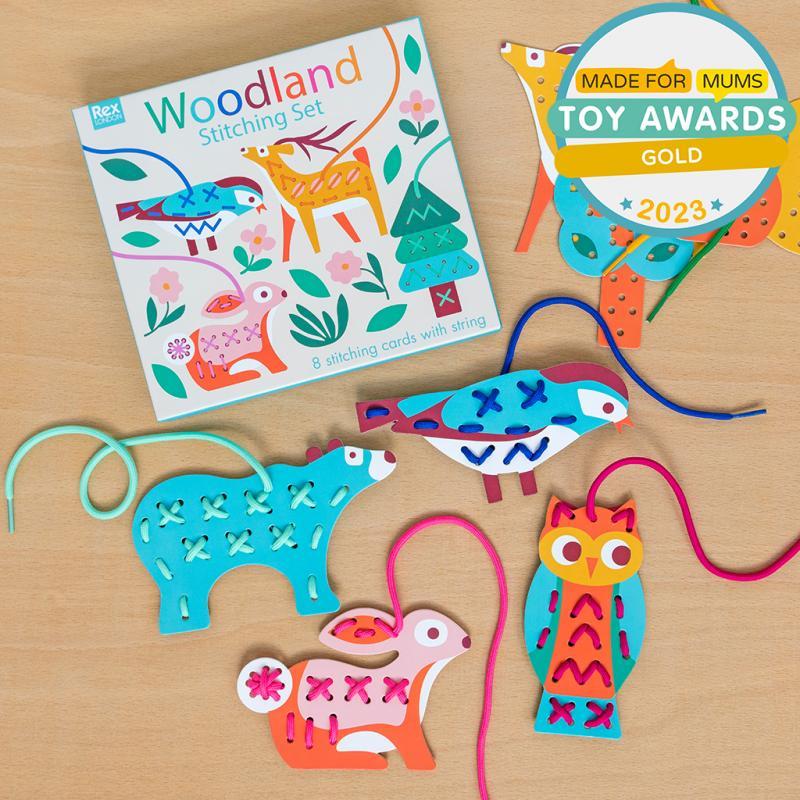 rex london Children's cardboard stitching kit - Woodland