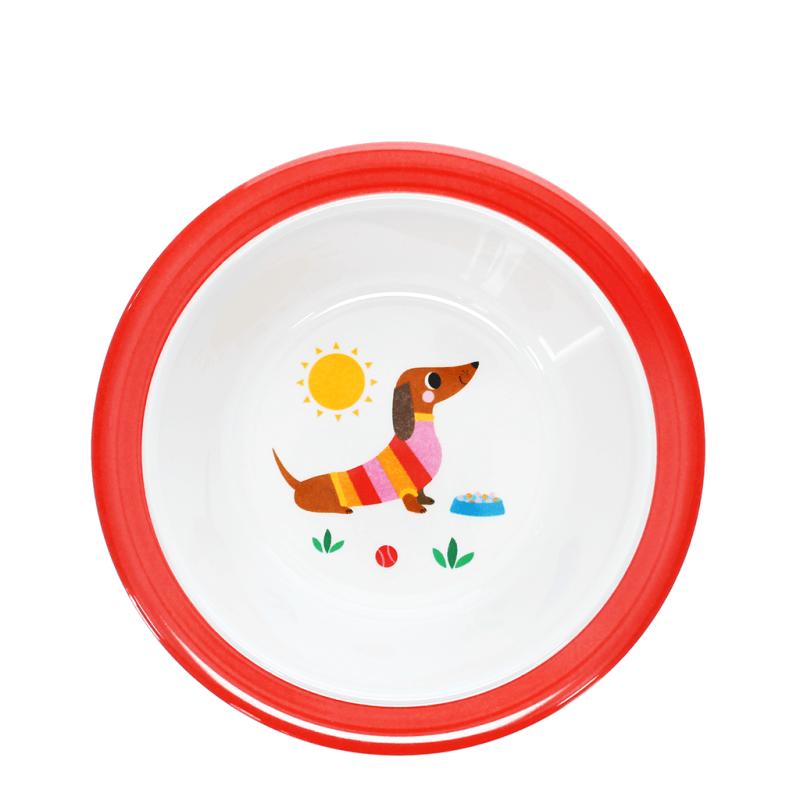Rex London Children's Melamine Bowl - Sunny Sausage Dog
