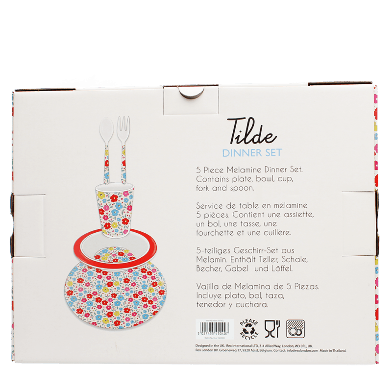 Rex London Children's Melamine Dinner Set (5 Pieces) - Tilde