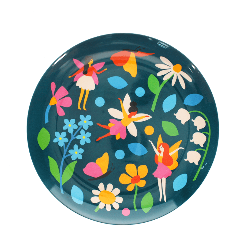 Rex London Children's Melamine Plate - Fairies In The Garden