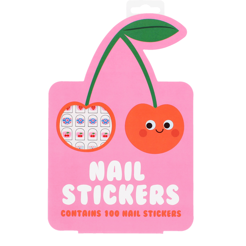 Rex London Children's Nail Stickers (pack Of 100) - Cherry