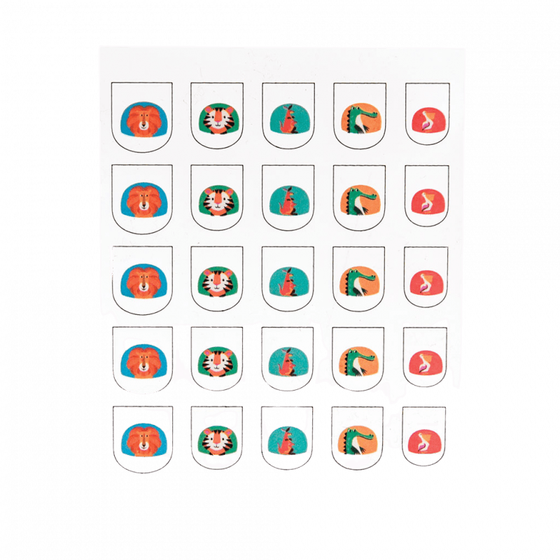 Rex London Children's Nail Stickers (pack Of 25) - Colourful Creatures