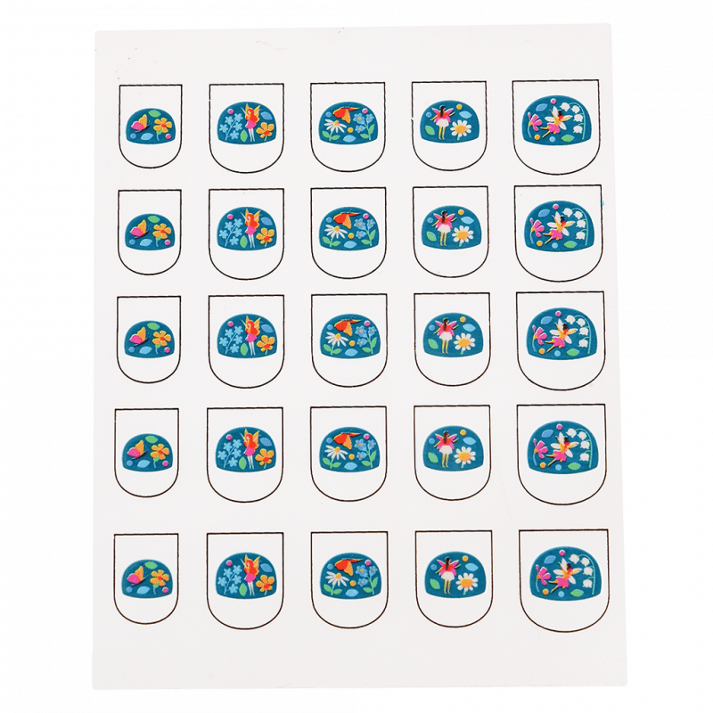 Rex London Children's Nail Stickers (pack Of 25) - Fairies In The Garden