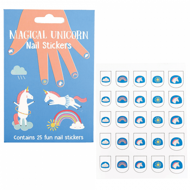 Rex London Children's Nail Stickers (pack Of 25) - Magical Unicorn
