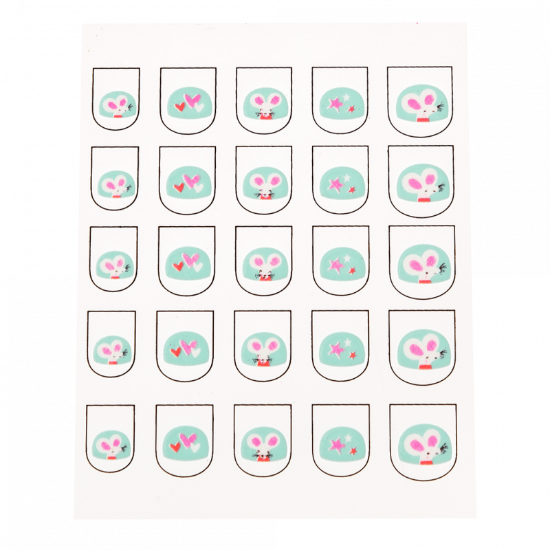 Rex London Children's Nail Stickers (pack Of 25) - Mouse Ballet
