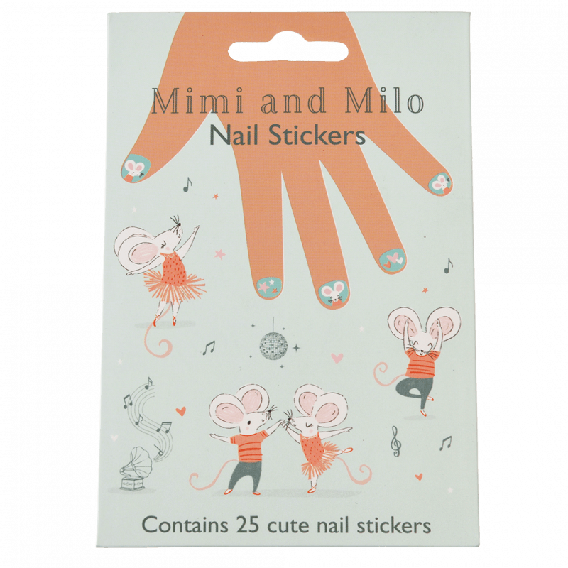 Rex London Children's Nail Stickers (pack Of 25) - Mouse Ballet