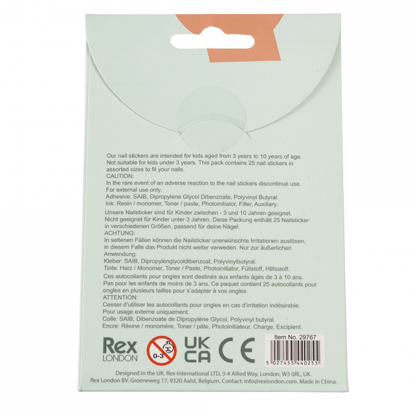 Rex London Children's Nail Stickers (pack Of 25) - Mouse Ballet