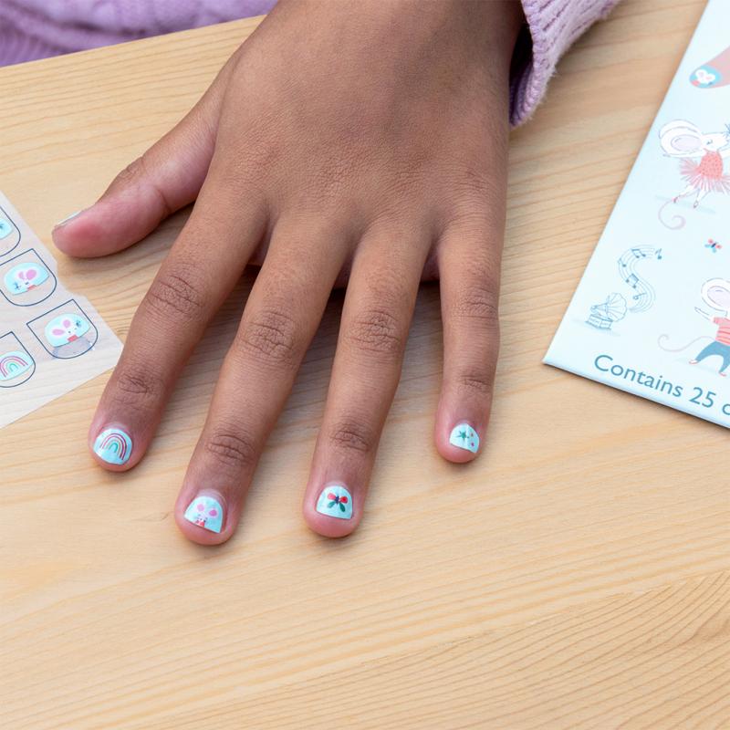 rex london Children's nail stickers (pack of 25) - Mouse Ballet