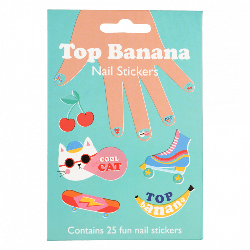 Rex London Children's Nail Stickers (pack Of 25) - Top Banana