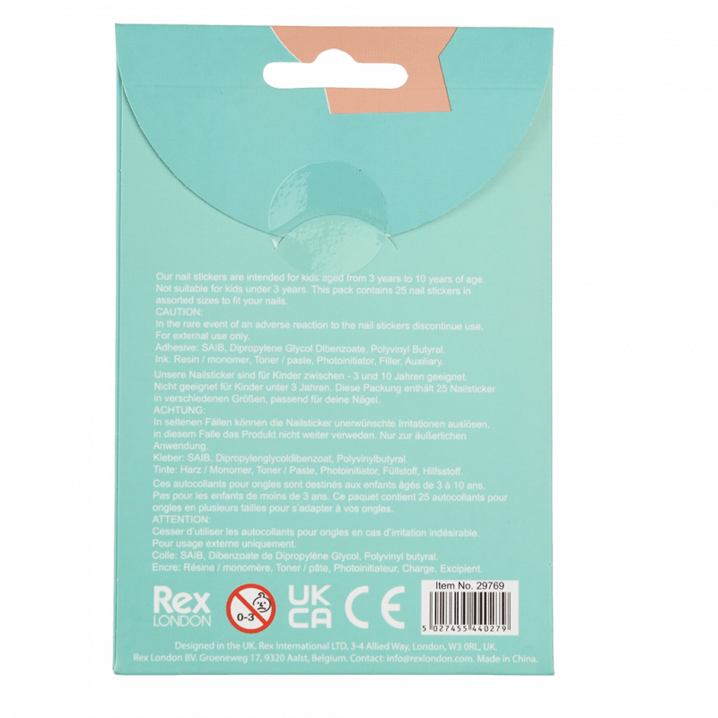 Rex London Children's Nail Stickers (pack Of 25) - Top Banana