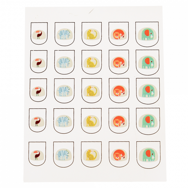 Rex London Children's Nail Stickers (pack Of 25) - Wild Wonders