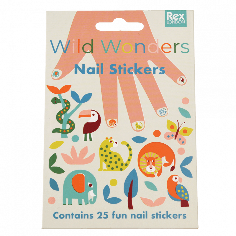 Rex London Children's Nail Stickers (pack Of 25) - Wild Wonders