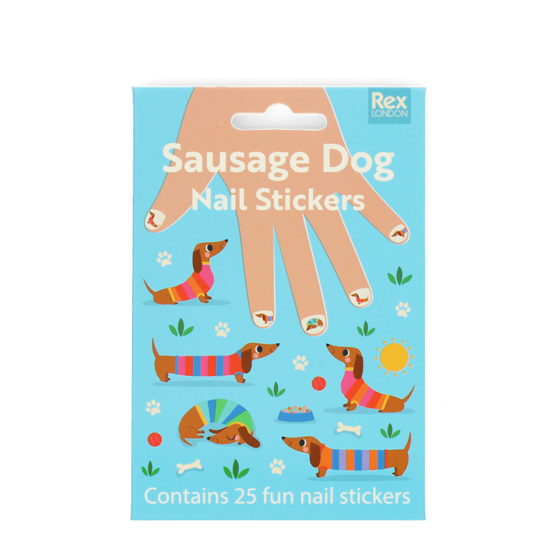 Rex London Children's Nail Stickers - Sunny Sausage Dog