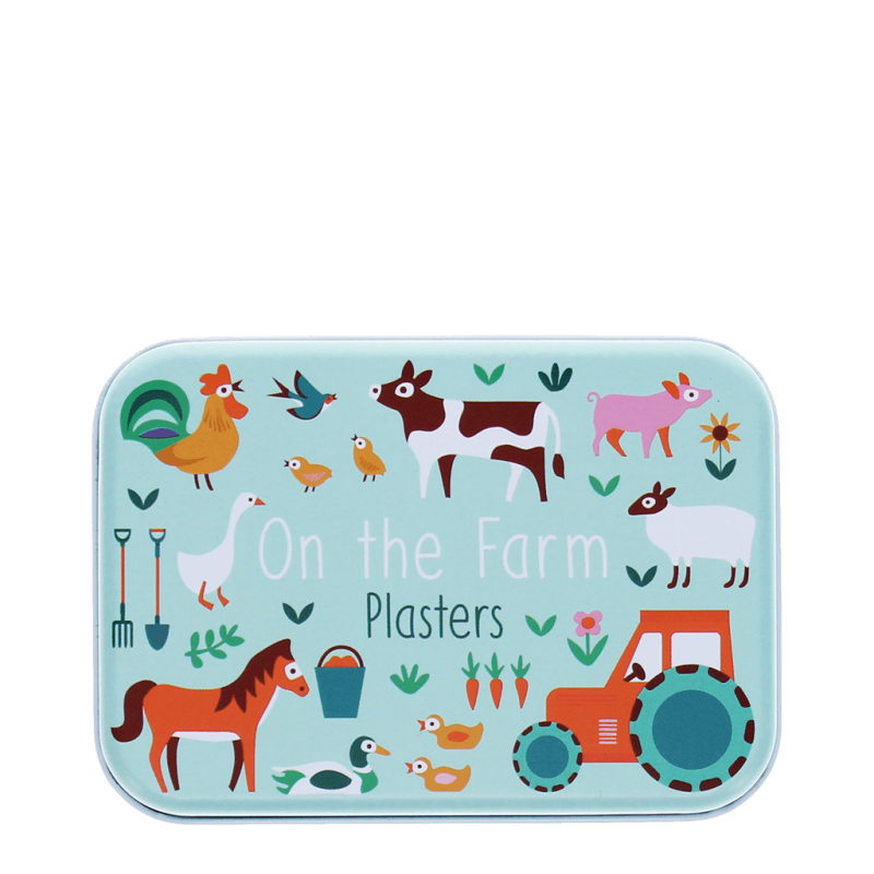 Rex London Children's Plasters In A Tin (30 Pcs) - Farmyard
