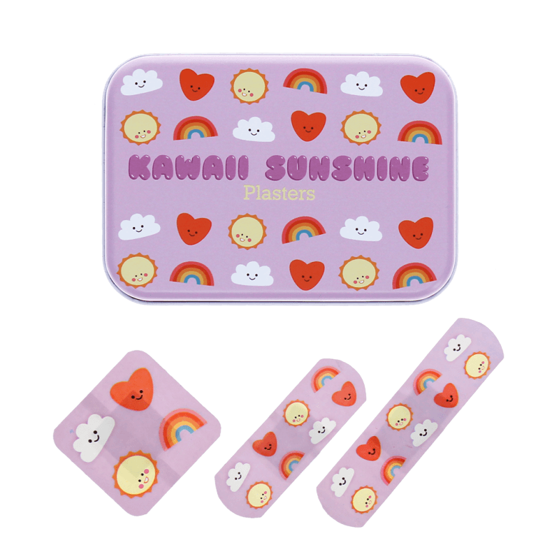 Rex London Children's Plasters In A Tin (30 Pcs) - Kawaii Sunshine