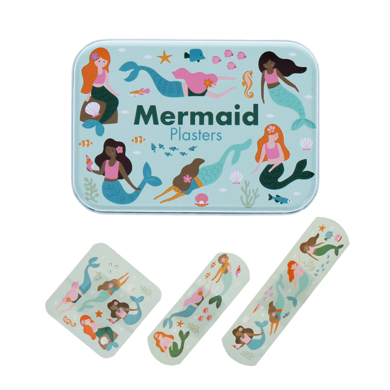 Rex London Children's Plasters In A Tin (30 Pcs) - Mermaid