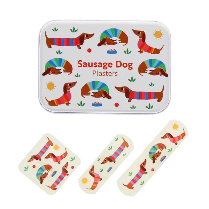 Rex London Children's Plasters In A Tin (30 Pcs) - Sunny Sausage Dog