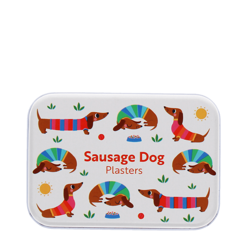 Rex London Children's Plasters In A Tin (30 Pcs) - Sunny Sausage Dog