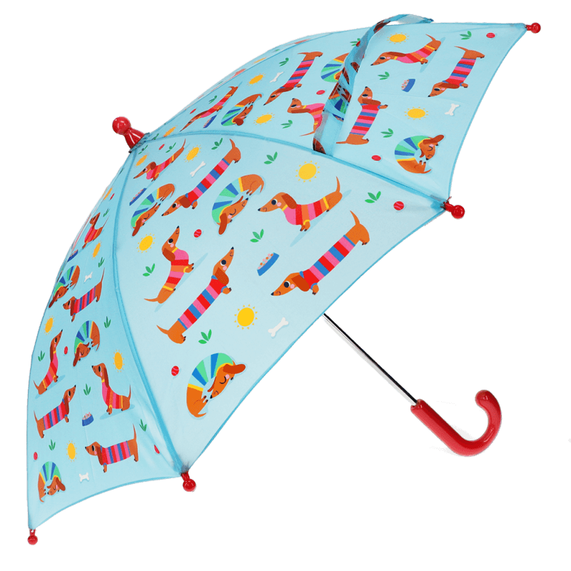 Rex London Children's Push-up Umbrella - Sunny Sausage Dog