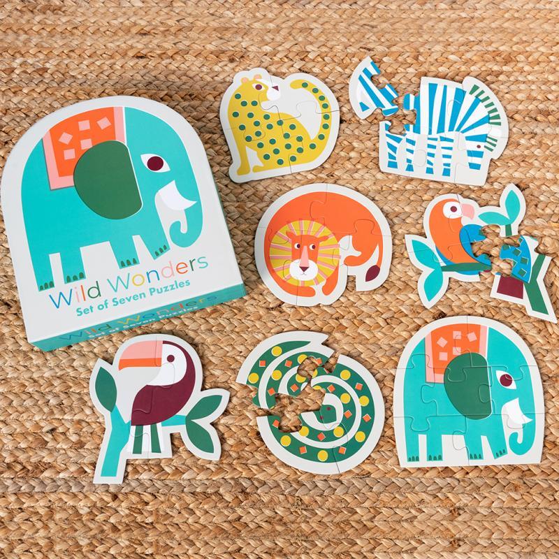 rex london Children's puzzles (set of 7 animals) - Wild Wonders