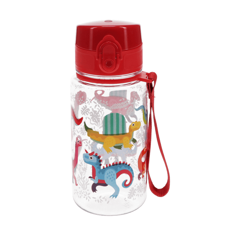 Rex London Children's Water Bottle - Baby Dinos (sports Cap 450ml)