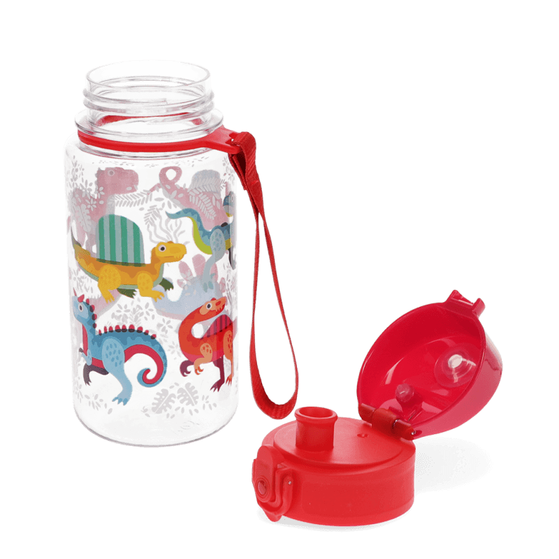 Rex London Children's Water Bottle - Baby Dinos (sports Cap 450ml)