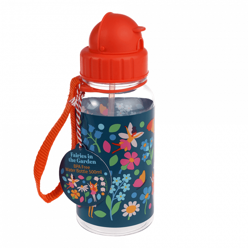 Rex London Children's Water Bottle - Fairies In The Garden (integrated Straw 500ml)