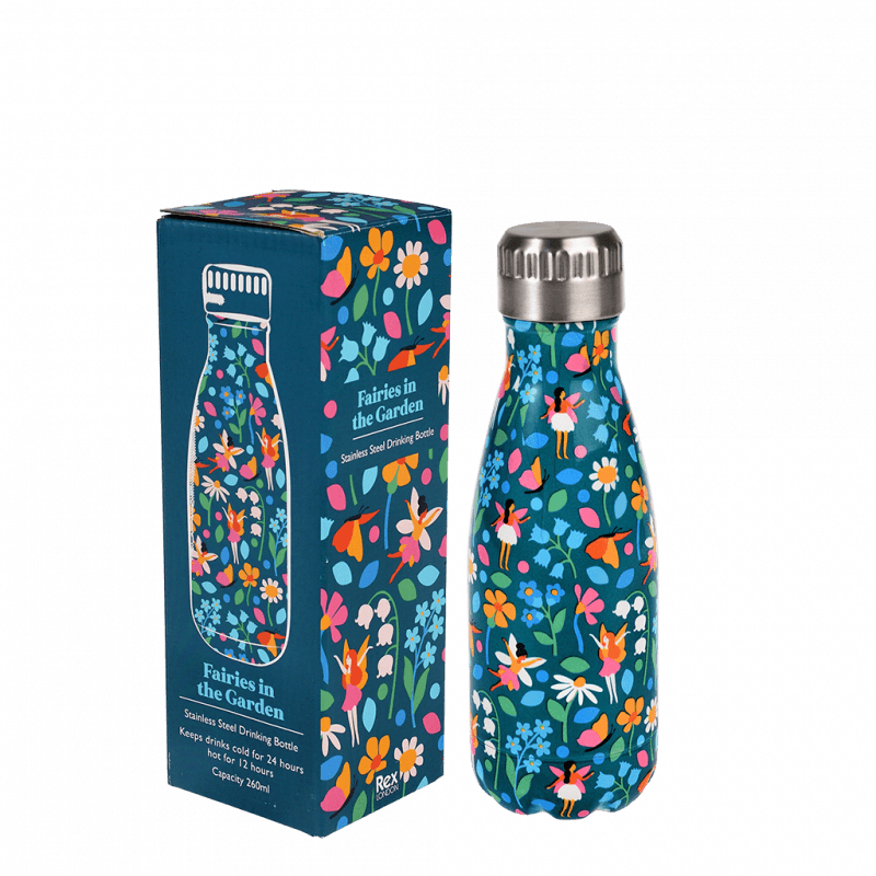 Rex London Children's Water Bottle - Fairies In The Garden (stainless Steel 260ml)