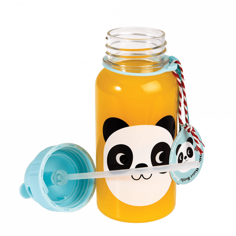 Rex London Children's Water Bottle - Miko The Panda (integrated Straw 500ml)