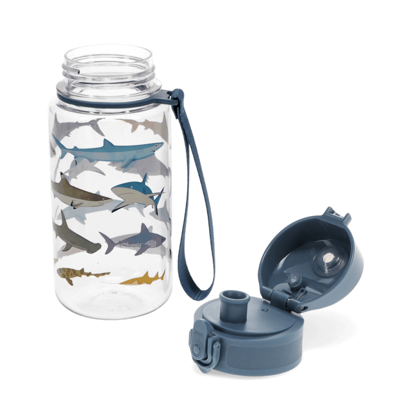Rex London Children's Water Bottle - Sharks (sports Cap 450ml)