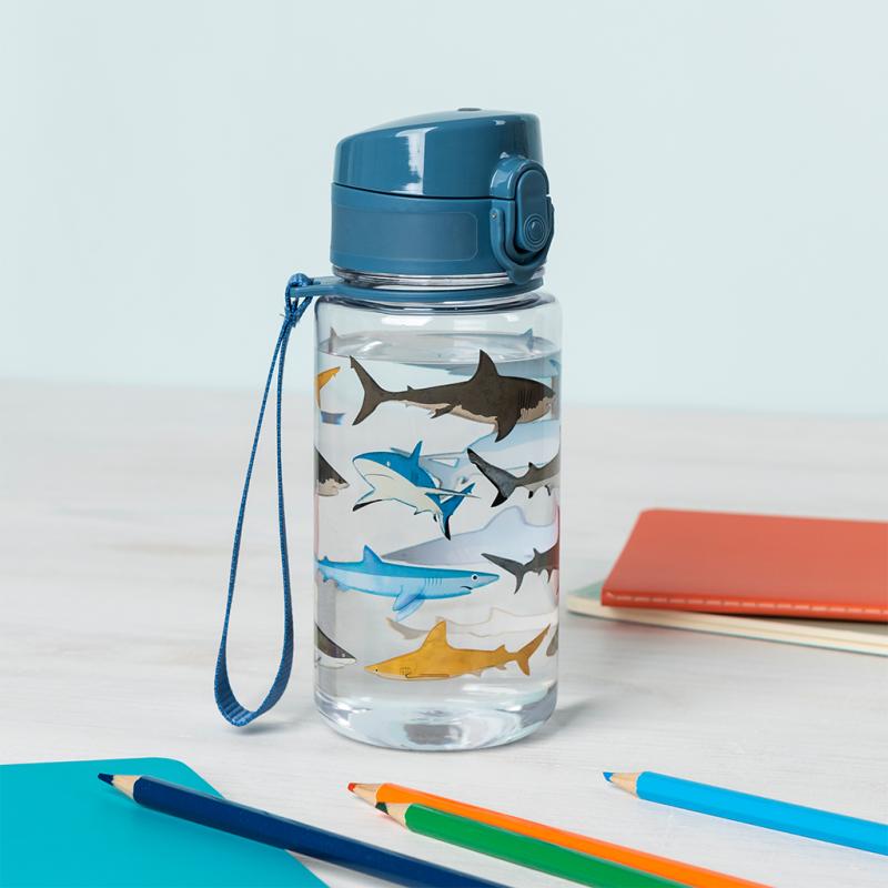 rex london Children's water bottle - Sharks (sports cap 450ml)