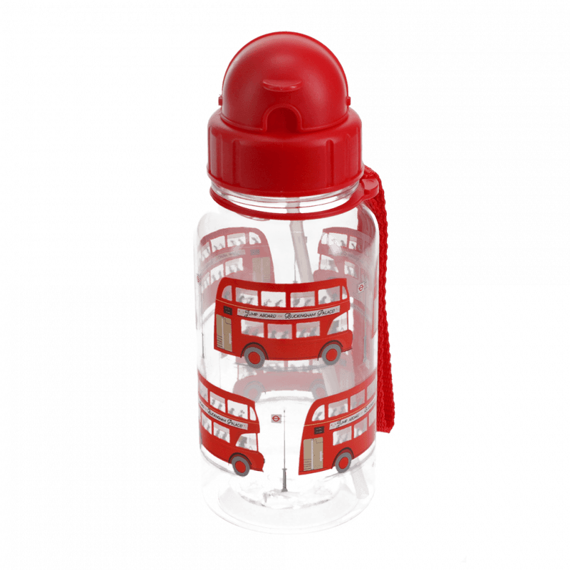 Rex London Children's Water Bottle - TfL Routemaster Bus (integrated Straw 500ml)