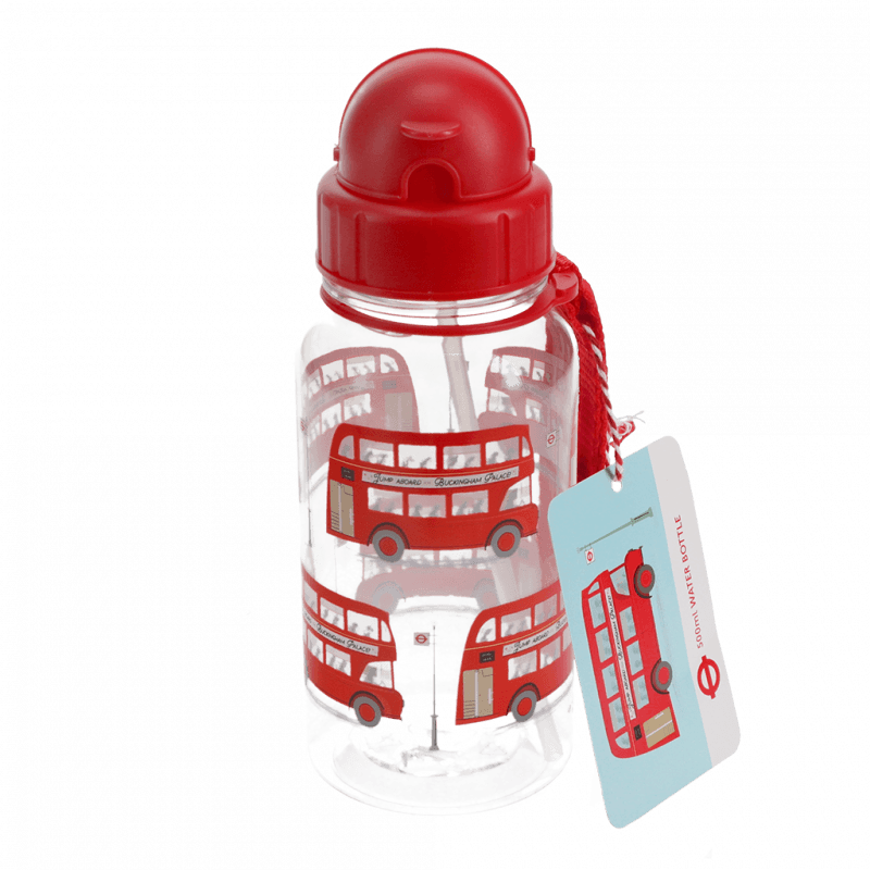 Rex London Children's Water Bottle - TfL Routemaster Bus (integrated Straw 500ml)