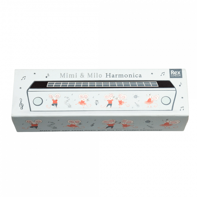 Rex London Children's Wooden Harmonica - Mouse Ballet