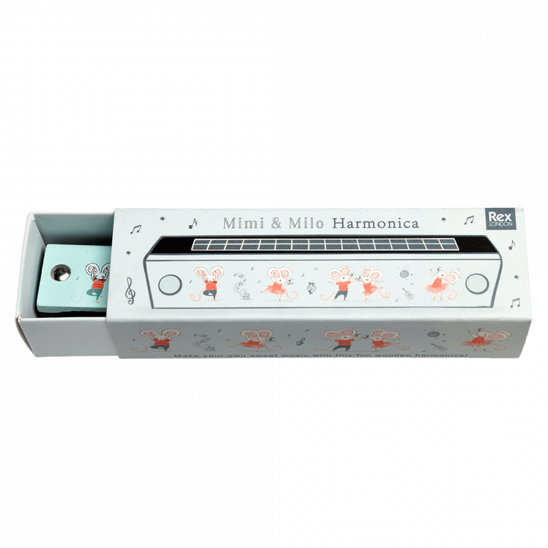 Rex London Children's Wooden Harmonica - Mouse Ballet