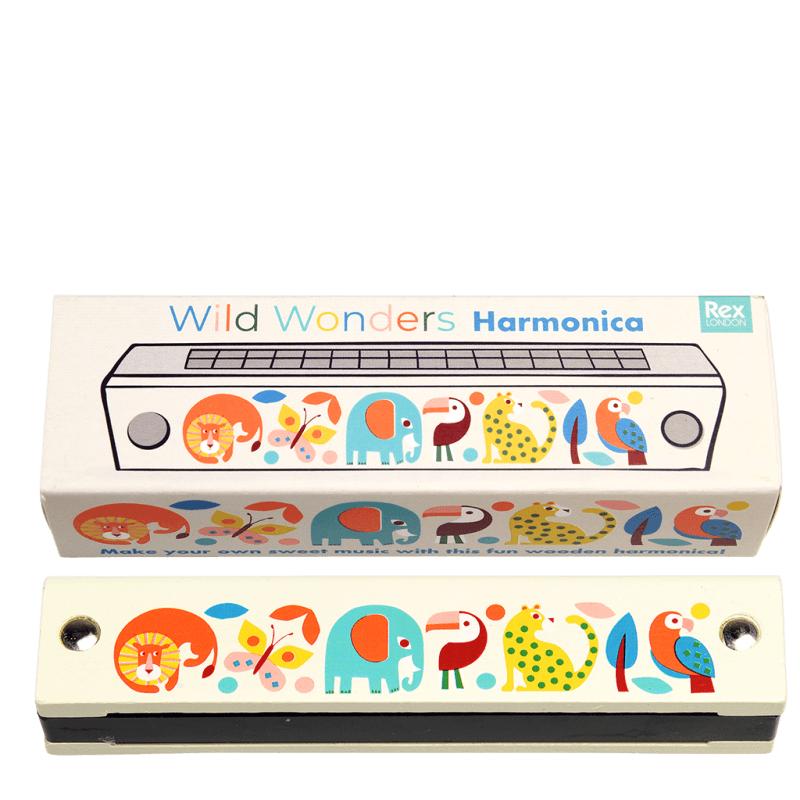 Rex London Children's Wooden Harmonica - Wild Wonders