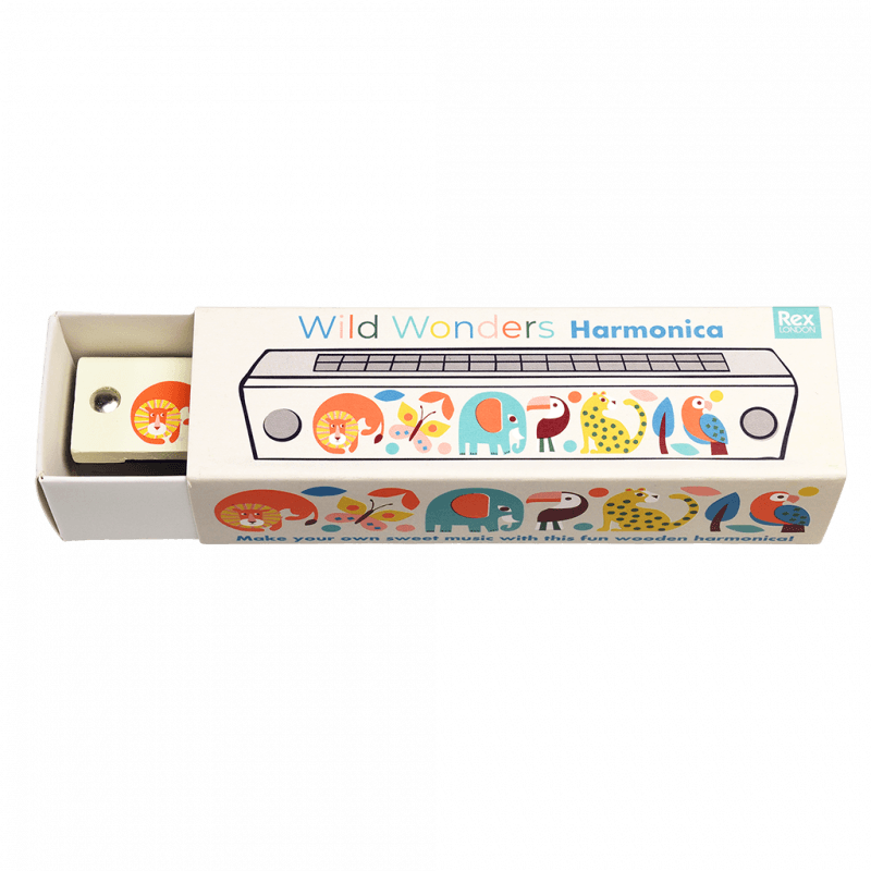 Rex London Children's Wooden Harmonica - Wild Wonders