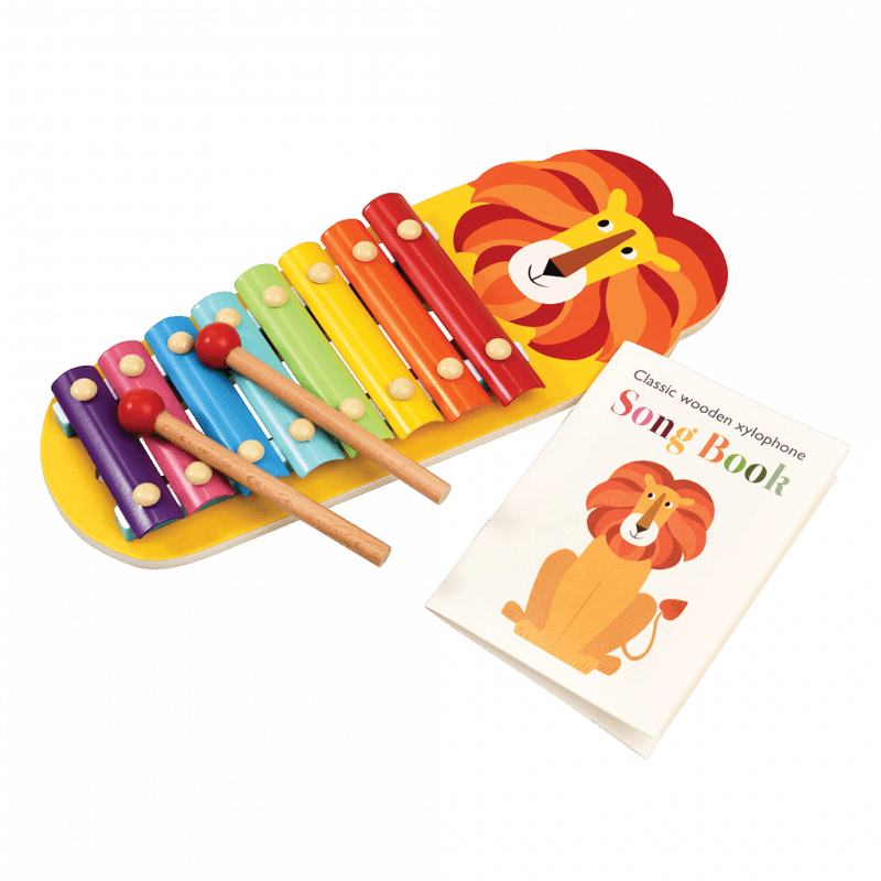 Rex London Children's Xylophone With Song Book - Charlie The Lion