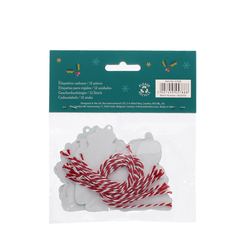 Rex London Christmas Gift Tags (pack Of 12) - Festive Friends