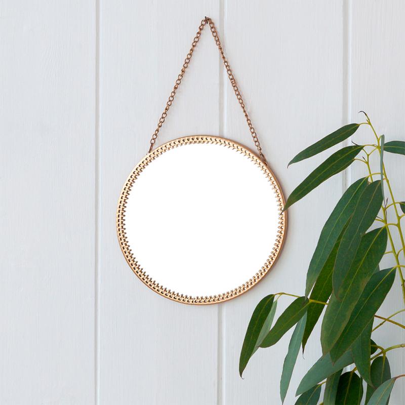 rex london Circular hanging mirror (15.5cm) - Gold tone