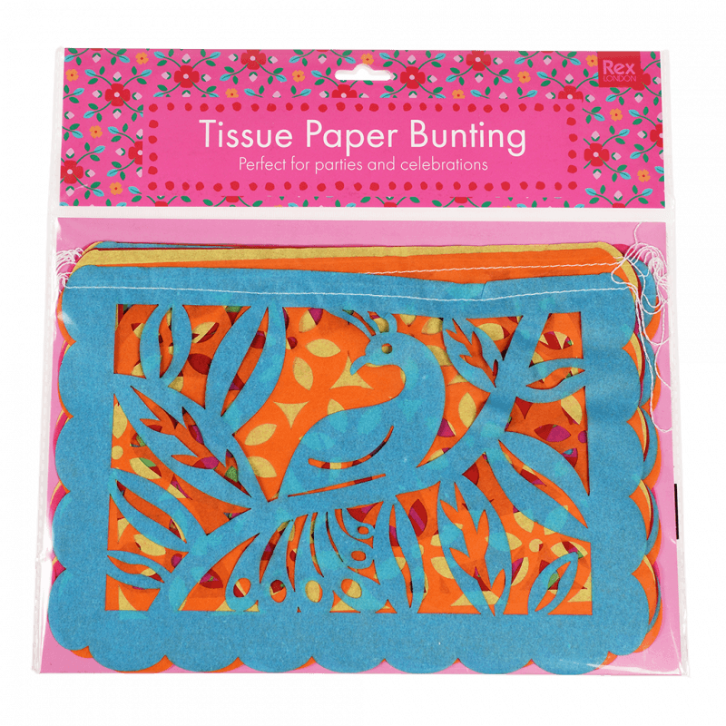 Rex London Colourful Cut Out Design Tissue Paper Bunting