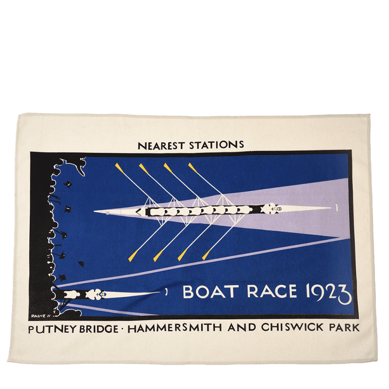 Rex London Cotton Tea Towel - TfL Vintage Poster "Boat Race"