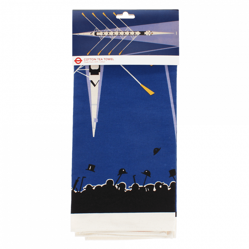 Rex London Cotton Tea Towel - TfL Vintage Poster "Boat Race"